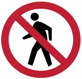 No pedestrians