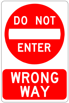 Wrong way